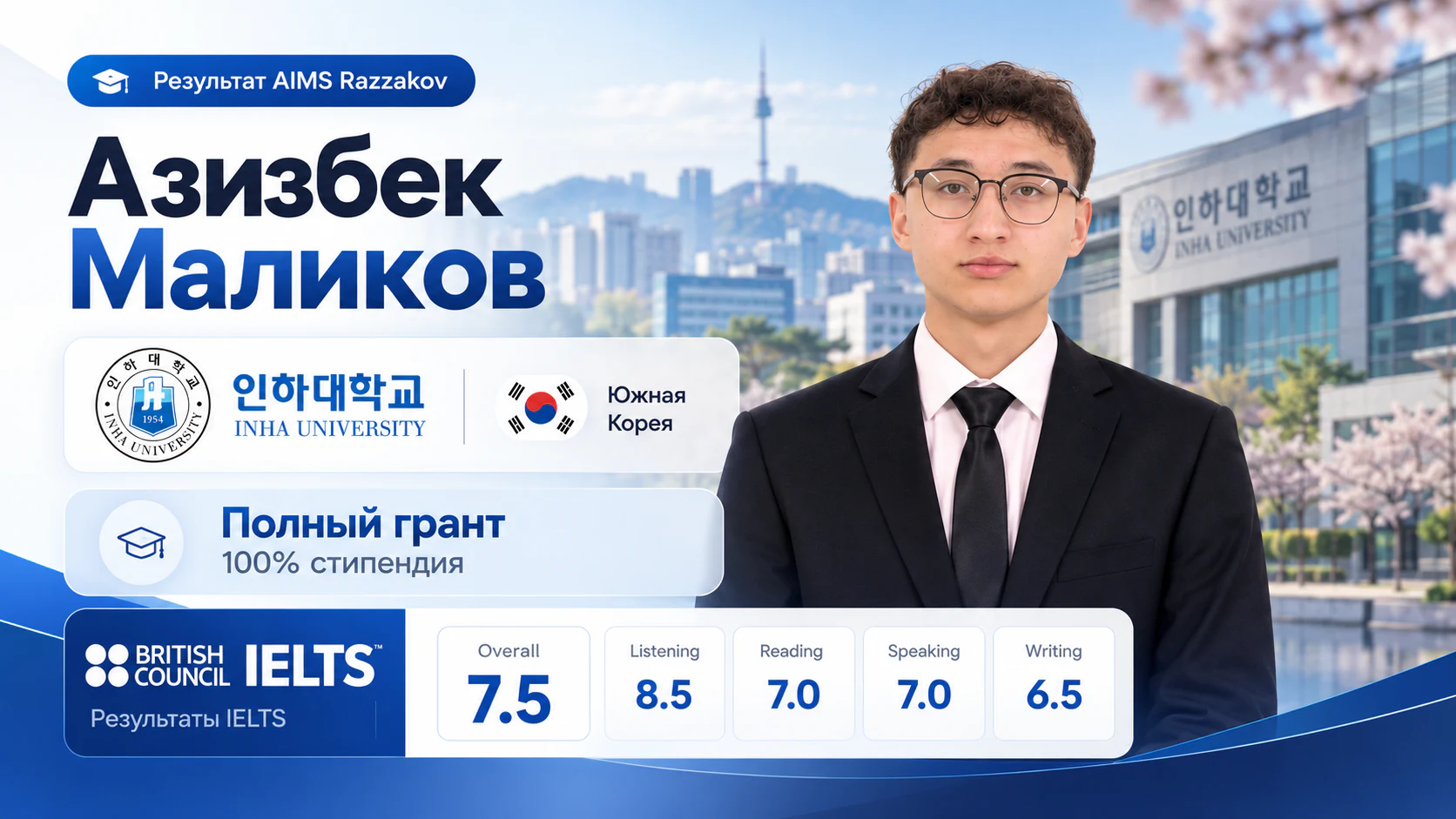 Азизбек Маликов — Aalam International School